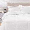 imageAmazon Basics 3 Piece Bedding Set Micromink Sherpa UltraSoft Warm All Season Comforter King Charcoal SolidCream
