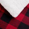 imageAmazon Basics 3 Piece Bedding Set Micromink Sherpa UltraSoft Warm All Season Comforter King Charcoal SolidRed Buffalo Plaid