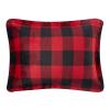 imageAmazon Basics 3 Piece Bedding Set Micromink Sherpa UltraSoft Warm All Season Comforter King Charcoal SolidRed Buffalo Plaid