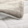 imageAmazon Basics 3 Piece Bedding Set Micromink Sherpa UltraSoft Warm All Season Comforter King Charcoal SolidTaupe