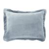 imageAmazon Basics 3 Piece Bedding Set Micromink Sherpa UltraSoft Warm All Season Comforter King Charcoal SolidTide Pool Blue