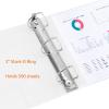 imageAmazon Basics 3 Ring Binders 2 Inch 4 Pack DRing Organizer for School Home Office White4Pack