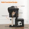 imageAmazon Basics 30 inch 2 Story Condo Cat Tree with Scratching Posts for Indoor Cats up to 16 lbs Activity Center with Cozy Perch Replaceable Hanging Pompom Dark Gray