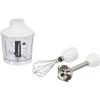 imageAmazon Basics 300W 4In1 Immersion Blender Handheld Emulsion Blender With Blending Stick Whisk Chopper and Beaker Continuous Speed Control And Turbo Mode 5ft Power Cord White