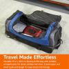 imageAmazon Basics 30Inch Large Rolling Duffle Bag with Wheels and Handle Travel Duffle Bag with Durable Ripstop Polyester Material 2 Layers of Space Multiple Interior and Exterior Pockets BlackBlue