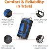 imageAmazon Basics 30Inch Large Rolling Duffle Bag with Wheels and Handle Travel Duffle Bag with Durable Ripstop Polyester Material 2 Layers of Space Multiple Interior and Exterior Pockets BlackBlue