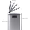 imageAmazon Basics 30L Dual Bin SoftClose Trash can with Foot Pedal  2 x 15 Liter Bins Stainless Steel Small Inner bins Suitable for 1 or 2 People