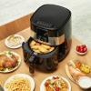 imageAmazon Basics 32 Quart 6In1 Air Fryer Fry Crisp Roast Bake Reheat Dehydrate NonStick with Timer Auto ShutOff Digital Touch Screen 180400F 1400W BlackSilverDigital