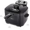 imageAmazon Basics 32Qt 30L Deep Fryer with 12Cup Oil Capacity Adjustable Temperature Easy Draining Basket Stainless Steel Exterior Viewing Window 1500W Black ampamp Silver21Qt  Black