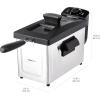 imageAmazon Basics 32Qt 30L Deep Fryer with 12Cup Oil Capacity Adjustable Temperature Easy Draining Basket Stainless Steel Exterior Viewing Window 1500W Black ampamp Silver32Qt  Black  Silver