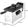 imageAmazon Basics 32Qt 30L Deep Fryer with 12Cup Oil Capacity Adjustable Temperature Easy Draining Basket Stainless Steel Exterior Viewing Window 1500W Black ampamp Silver32Qt  Black  Silver
