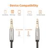 imageAmazon Basics 35mm Aux Audio Cable for Stereo Speaker or Subwoofer with GoldPlated Plugs 4 Foot BlackBlack