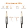 imageAmazon Basics 35mm Aux Audio Cable for Stereo Speaker or Subwoofer with GoldPlated Plugs 4 Foot BlackBlack