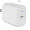 imageAmazon Basics 36W TwoPort USBC Wall Charger for Tablets and Phones with Power Delivery  White 234 x 109 x 221 in PD36U2TNBWhite
