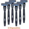 imageAmazon Basics 3Blade Disposable Razors for Men 6 Count 2 Packs of 3 Previously Solimo