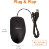 imageAmazon Basics 3Button USB Wired Mouse with Scrolling and Tracking  Standard Black30Pack