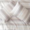 imageAmazon Basics 3Piece Jacquard Microfiber Comforter and Pillow Sham Set AllSeason Bedding Set Beige Striped FullBeige Striped