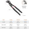imageAmazon Basics 3Piece Quick Release Groove Joint Pliers Set Drop Forged Chrome Vanadium Steel Includes 7inch10inch and 12inch Black3Piece