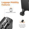 imageAmazon Basics 3Piece Set 21quot 23quot 28quot Softside Suitcases With Wheels With Four 360Degree Multidirectional Spinner Wheels Expandable Space Zippered Pocket and Straps Telescopic Handle BlackBlack