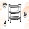 imageAmazon Basics 3Tier Metal Rolling Cart Black
