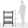 imageAmazon Basics 3Tier Metal Rolling Cart Black