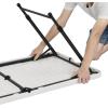 imageAmazon Basics 4 Foot Rectangular Folding Dining Table 4 Adjustable Height Settings with Carrying Handle Indoor ampamp Outdoor Washed Black 478 x 239 x 339 inWhite