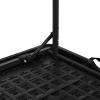 imageAmazon Basics 4 Foot Rectangular Folding Dining Table 4 Adjustable Height Settings with Carrying Handle Indoor ampamp Outdoor Washed Black 478 x 239 x 339 inWashed Black