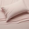 imageAmazon Basics 4 Piece Bed Sheet Set 100 Cotton Jersey Includes Super Soft Flat and Fitted Sheets Pillowcase Queen Light Gray SolidBlush