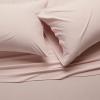imageAmazon Basics 4 Piece Bed Sheet Set 100 Cotton Jersey Includes Super Soft Flat and Fitted Sheets Pillowcase Queen Light Gray SolidBlush