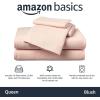 imageAmazon Basics 4 Piece Bed Sheet Set 100 Cotton Jersey Includes Super Soft Flat and Fitted Sheets Pillowcase Queen Light Gray SolidBlush