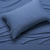 imageAmazon Basics 4 Piece Bed Sheet Set 100 Cotton Jersey Includes Super Soft Flat and Fitted Sheets Pillowcase Queen Light Gray SolidChambray
