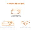 imageAmazon Basics 4 Piece Bed Sheet Set 100 Cotton Jersey Includes Super Soft Flat and Fitted Sheets Pillowcase Queen Light Gray SolidChambray