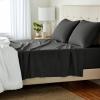 imageAmazon Basics 4 Piece Bed Sheet Set 100 Cotton Jersey Includes Super Soft Flat and Fitted Sheets Pillowcase Queen Light Gray SolidDark Gray
