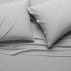 imageAmazon Basics 4 Piece Bed Sheet Set 100 Cotton Jersey Includes Super Soft Flat and Fitted Sheets Pillowcase Queen Light Gray SolidLight Gray
