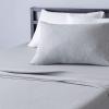 imageAmazon Basics 4 Piece Bed Sheet Set 100 Cotton Jersey Includes Super Soft Flat and Fitted Sheets Pillowcase Queen Light Gray SolidLight Gray