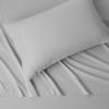 imageAmazon Basics 4 Piece Bed Sheet Set 100 Cotton Jersey Includes Super Soft Flat and Fitted Sheets Pillowcase Queen Light Gray SolidLight Gray