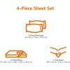 imageAmazon Basics 4 Piece Bed Sheet Set 100 Cotton Jersey Includes Super Soft Flat and Fitted Sheets Pillowcase Queen Light Gray SolidLight Gray