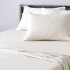 imageAmazon Basics 4 Piece Bed Sheet Set 100 Cotton Jersey Includes Super Soft Flat and Fitted Sheets Pillowcase Queen Light Gray SolidOatmeal