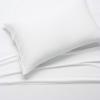 imageAmazon Basics 4 Piece Bed Sheet Set 100 Cotton Jersey Includes Super Soft Flat and Fitted Sheets Pillowcase Queen Light Gray SolidWhite