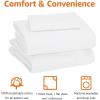 imageAmazon Basics 4 Piece Bed Sheet Set 100 Cotton Jersey Includes Super Soft Flat and Fitted Sheets Pillowcase Queen Light Gray SolidWhite