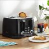 imageAmazon Basics 4 Slice Toaster 6 Browning Settings Removable Crumb Tray Bagel and Defrost Function Cancel Button 1600W BlackBlack