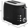 imageAmazon Basics 4 Slice Toaster 6 Browning Settings Removable Crumb Tray Bagel and Defrost Function Cancel Button 1600W BlackBlack