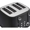 imageAmazon Basics 4 Slice Toaster 6 Browning Settings Removable Crumb Tray Bagel and Defrost Function Cancel Button 1600W BlackBlack