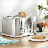 imageAmazon Basics 4 Slice Toaster 6 Browning Settings Removable Crumb Tray Bagel and Defrost Function Cancel Button 1600W BlackBrushed Silver