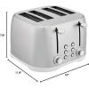 imageAmazon Basics 4 Slice Toaster 6 Browning Settings Removable Crumb Tray Bagel and Defrost Function Cancel Button 1600W BlackBrushed Silver