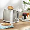 imageAmazon Basics 4 Slice Toaster 6 Browning Settings Removable Crumb Tray Bagel and Defrost Function Cancel Button 1600W BlackBrushed Silver