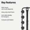 imageAmazon Basics 4Bike Hitch Rack with 2quot Hitch for Car SUV and Truck Foldable Steel Frame with AntiRattle Design