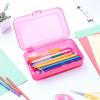 imageAmazon Basics 4Pack Large Pencil Cases  Durable Plastic School Supply Pencil Box  MultiColor Student Organization Cases for Office College ampamp Classroom SuppliesMulti
