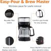 imageAmazon Basics 5 Cup Drip Coffee Maker Coffee Machine with Glass Coffee Pot 08 Qt Auto Shutoff Auto Pause Removable Filter Basket Matte Black12Cup