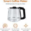 imageAmazon Basics 5 Cup Drip Coffee Maker Coffee Machine with Glass Coffee Pot 08 Qt Auto Shutoff Auto Pause Removable Filter Basket Matte Black12Cup
